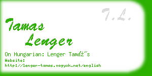 tamas lenger business card